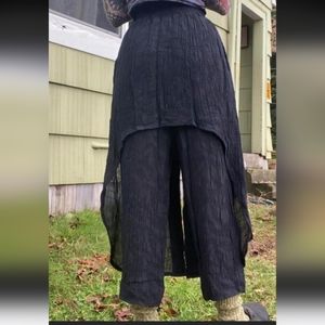 Vintage Shamask Couture Black  Semi-Sheer pants